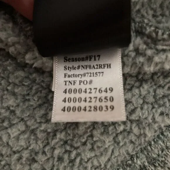 North Face Maggy Sweater Fleece Jacket Size Womens XL Heather Green Full Zip - Picture 8 of 12